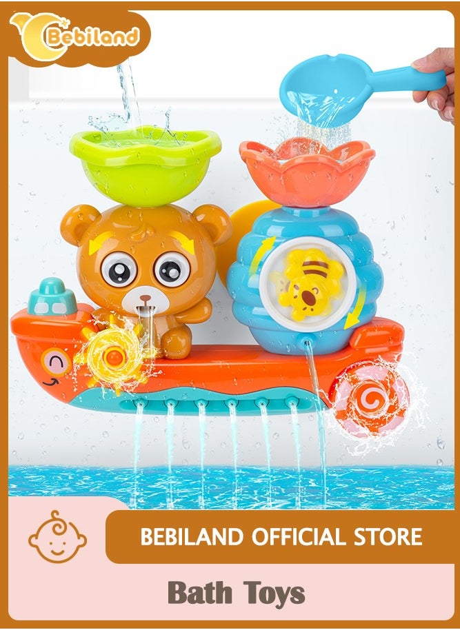 Bebiland Bath Toys for Toddler, Bath Toys for Babies, Baby Bath Toy for Boys Girls Gifts, Toddler Toys for Boys Girls,Baby Sensory Toys Water Toys （Random Color）  - Image 1