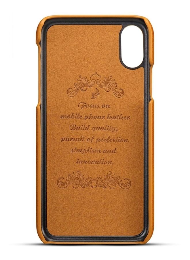 NIBEMINENT Protective Wallet Card Case Cover For Apple iPhone Xs Max Brown  - Image 2