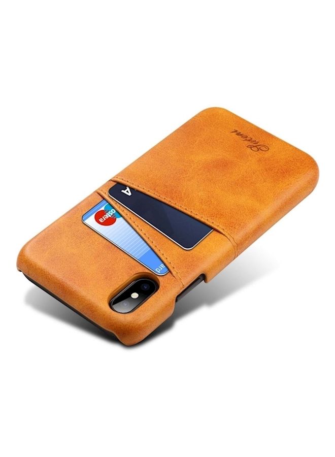 NIBEMINENT Protective Wallet Card Case Cover For Apple iPhone Xs Max Brown  - Image 3