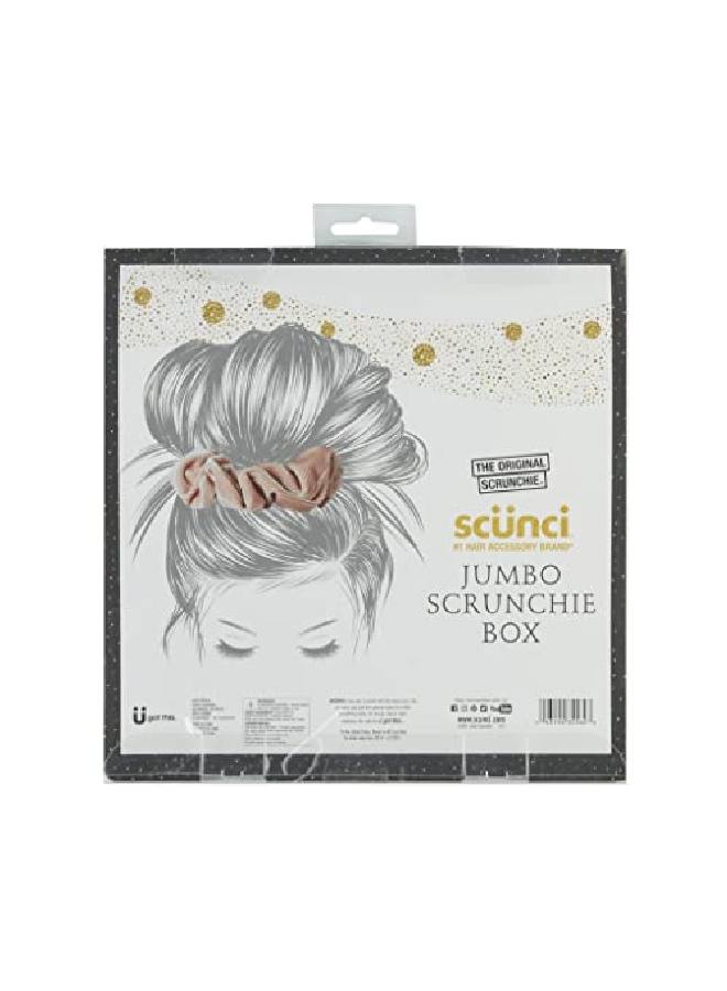 Scunci The Original Scrunchie® Luxury Velvet Gift Set Includes 4 Unique Scrunchies: Leopard Black Pink Teal In Acrylic Presentation Box - Image 4