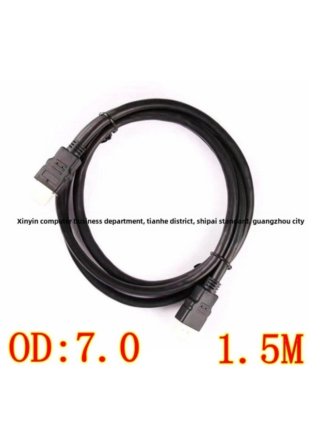 Black Hdmi 1.5 M -20 M HD HDMI Cable 1.4 Version Hdmi HD Audio And Video Cable-Color:OD7.0 Black Skin 1.5 M - Image 1