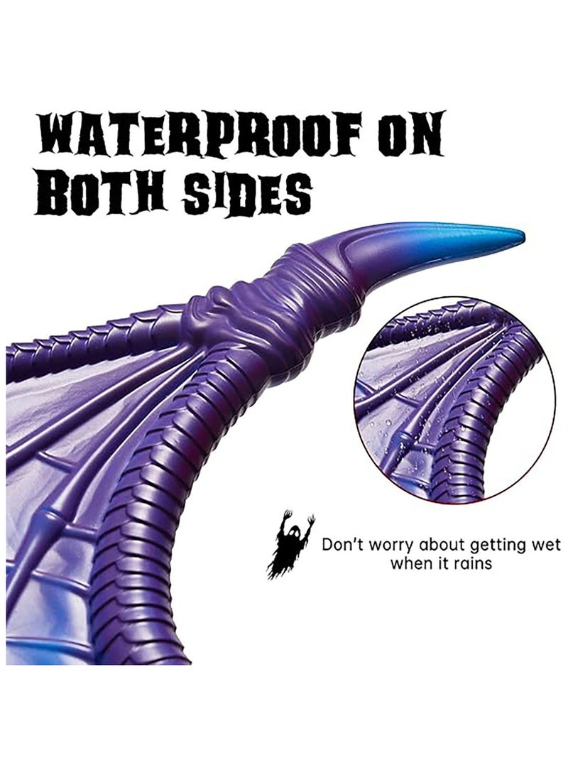 AUTOYSUR طقم قناع ذيل الديناصور على شكل جناح تنين للأطفال، قناع ذيل أجنحة تنين للأطفال، زي تنين قوطي لحفلات التنكر - Image 4