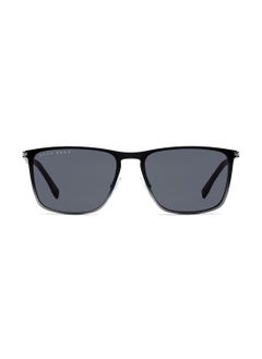 HUGO BOSS Men's UV Protection Square Sunglasses - Boss 1004/S/It Mtbk Grey 56 - Lens Size: 56 Mm  - Image 2