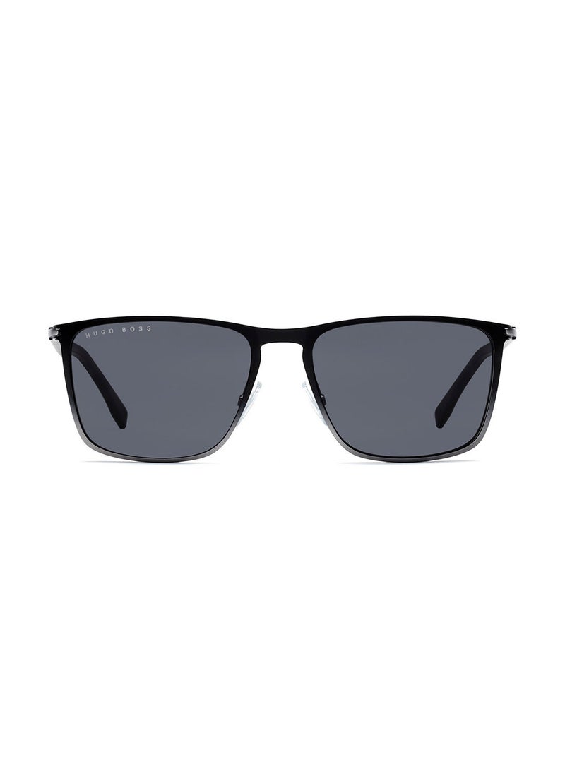 HUGO BOSS Men's UV Protection Square Sunglasses - Boss 1004/S/It Mtbk Grey 56 - Lens Size: 56 Mm  - Image 2