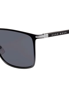 HUGO BOSS Men's UV Protection Square Sunglasses - Boss 1004/S/It Mtbk Grey 56 - Lens Size: 56 Mm  - Image 3