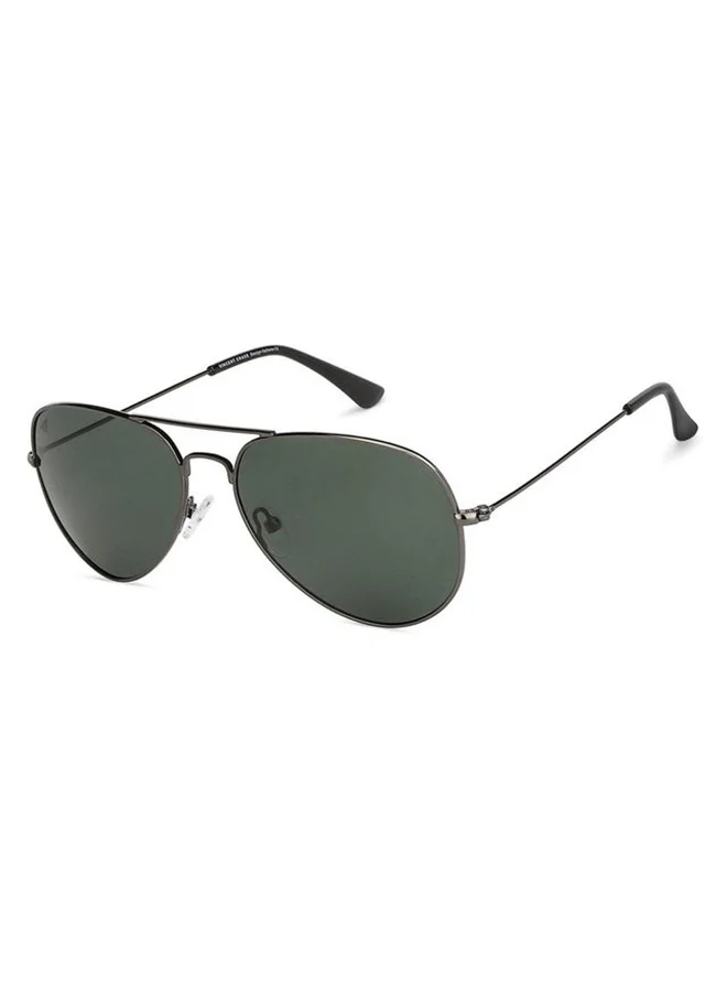 VINCENT CHASE VINCENT CHASE EYEWEAR By Lenskart | Full Rim Aviator Branded Latest and Stylish Sunglasses | Polarized and 100% UV Protected | Men & Women | Medium | VC 5158/P Black - Pack of 1