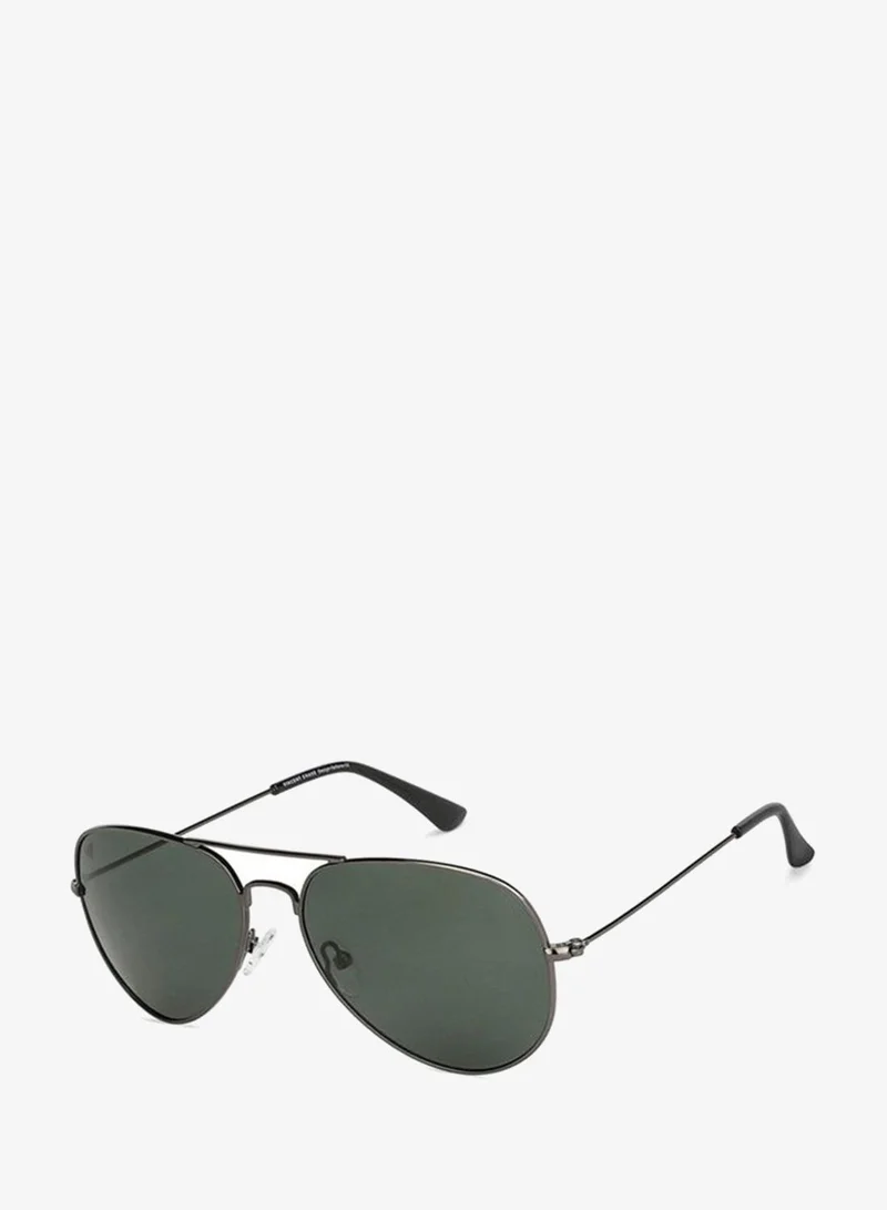 Vincent Chase Vincent Chase By Lenskart | Gunmetal Grey Full Rim Aviator Branded Latest and Stylish Sunglasses | Polarized and 100% UV Protected | Men and Women | Medium | VC 5158/P