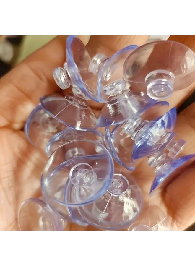 100pcs 3cm Transparent Suction Cups Non Slip Wall Hooks Damage Free Hanging Decor - Image 1