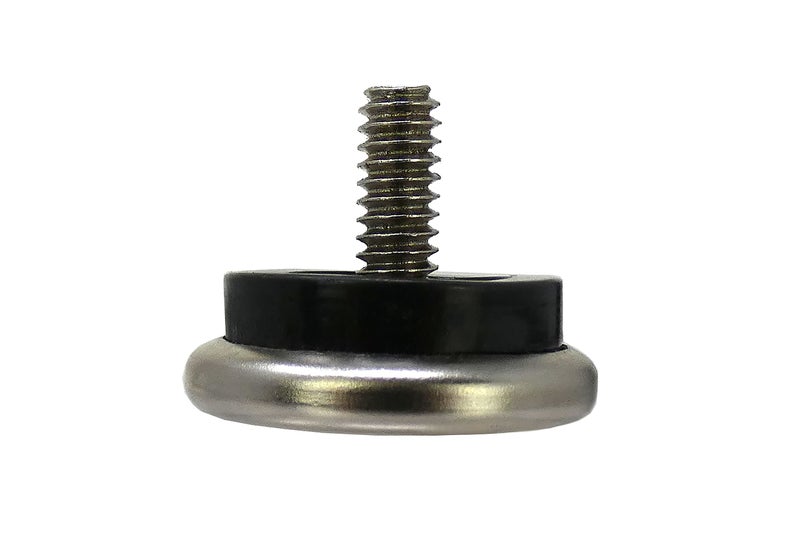 Shepherd Hardware أجهزة شيفرد 9451 زلاجات أثاث ذات ساق مل threaded 1-1/4 بوصة، قطر الساق 1/4 بوصة، قاعدة معدنية مع وسادة مطاطية، 4 قطع (عبوة من 1)، فضي - Image 4