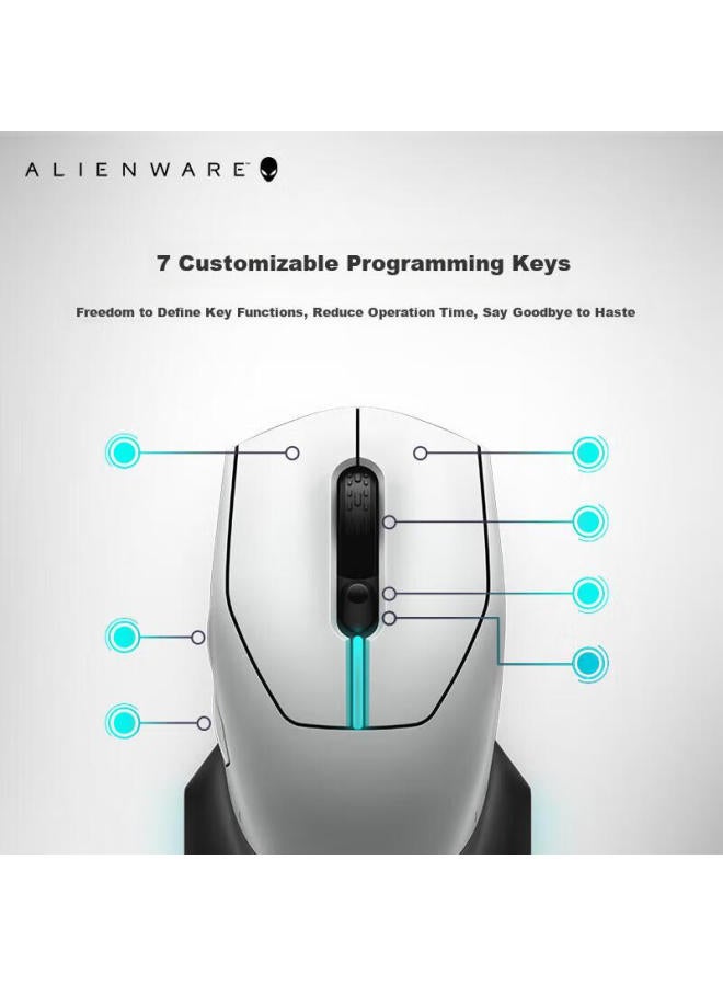 Alienware Aw610m Black Myth： Wukong Wireless Gaming Mouse, Home Dual-mode Rechargeable E-sports Mouse, Ergonomic Mechanical Macro Infinite Rgb High-end Peripheral - Image 5
