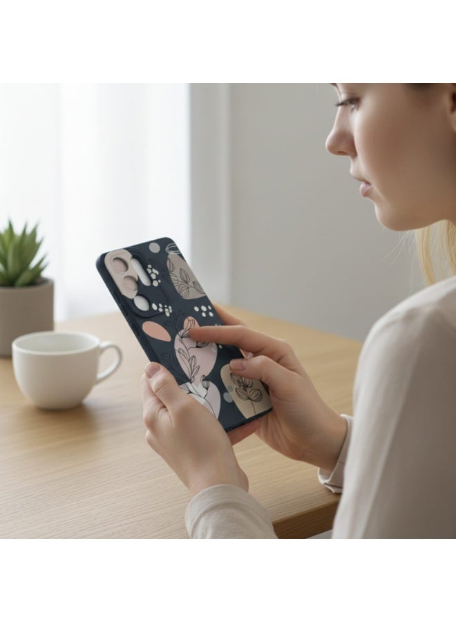 for Samsung Galaxy S25 Ultra Case Creative Design Flower Pattern Slim Soft Silicone Protective for Galaxy S25 Ultra  phone Cover (Morandi Black, Samsung Galaxy S25 Ultra) - Image 4