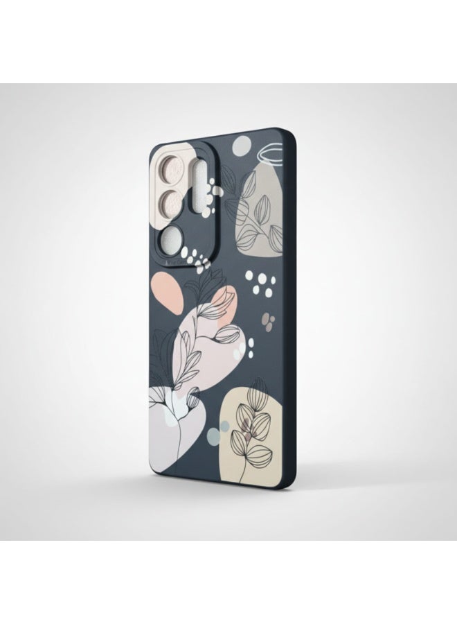 for Samsung Galaxy S25 Ultra Case Creative Design Flower Pattern Slim Soft Silicone Protective for Galaxy S25 Ultra  phone Cover (Morandi Black, Samsung Galaxy S25 Ultra) - Image 3