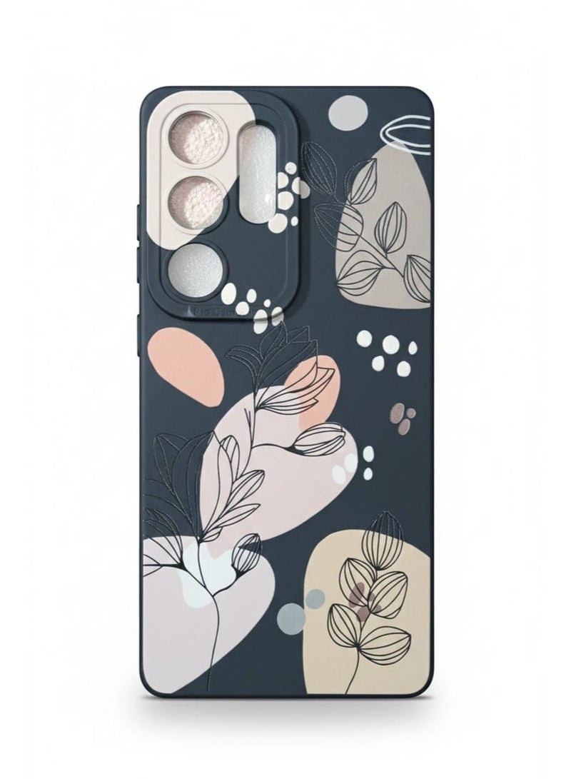 for Samsung Galaxy S25 Ultra Case Creative Design Flower Pattern Slim Soft Silicone Protective for Galaxy S25 Ultra  phone Cover (Morandi Black, Samsung Galaxy S25 Ultra) - Image 1