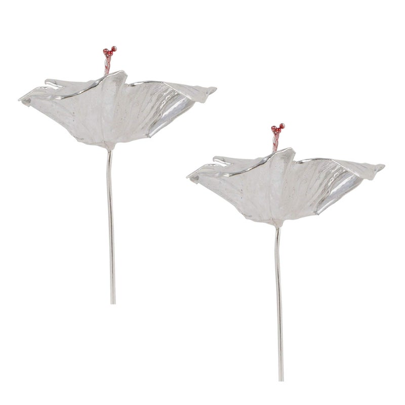 DHRUVS COLLECTION 925 Silver Lotus Flower for Pooja, Temple Decor & Gifting Purpose - Set of 2 - Image 4
