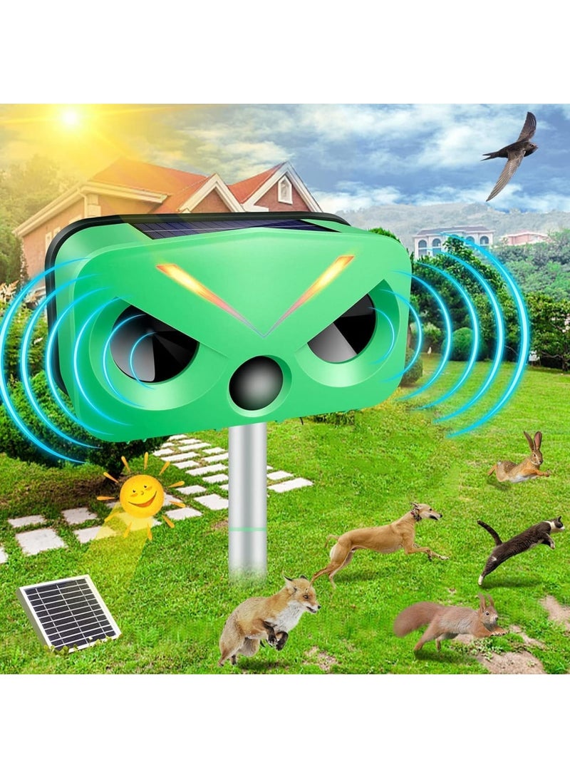 Luckam Ultrasonic Animal Repeller, Ultrasonic Solar Pest Repeller Outdoor with Motion Sensor and Sound,Waterproof Solar Ultrasonic Bird Squirrel Raccoon Cat Repellent Devices Outdoor for Garden - Image 1