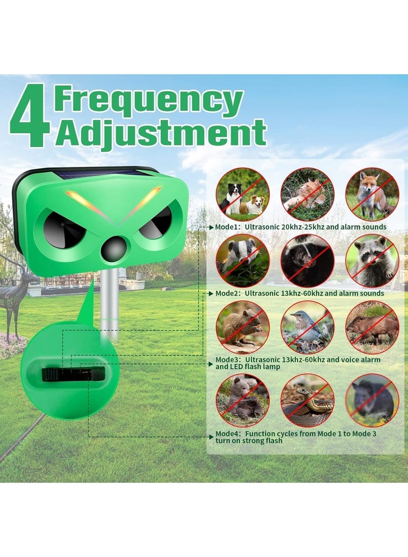 Luckam Ultrasonic Animal Repeller, Ultrasonic Solar Pest Repeller Outdoor with Motion Sensor and Sound,Waterproof Solar Ultrasonic Bird Squirrel Raccoon Cat Repellent Devices Outdoor for Garden - Image 4