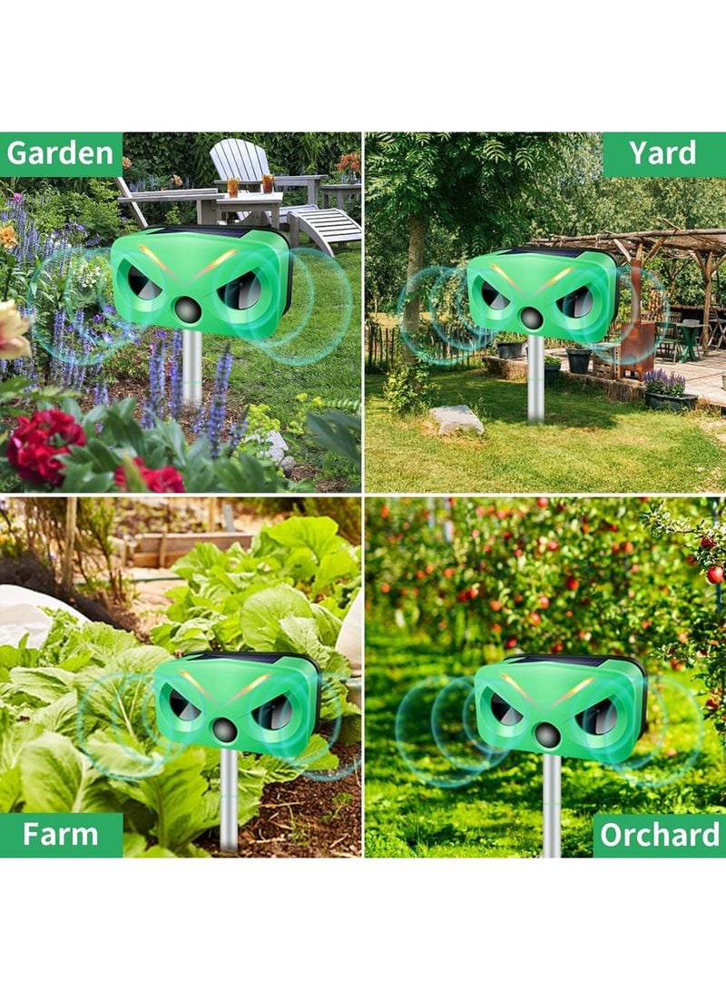 Luckam Ultrasonic Animal Repeller, Ultrasonic Solar Pest Repeller Outdoor with Motion Sensor and Sound,Waterproof Solar Ultrasonic Bird Squirrel Raccoon Cat Repellent Devices Outdoor for Garden - Image 5