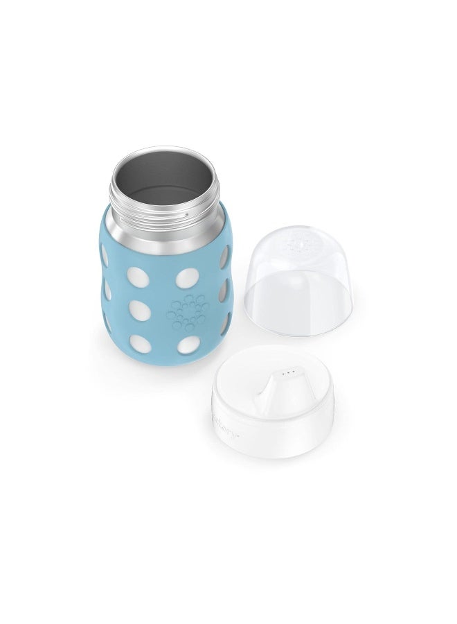 Lifefactory 8-Ounce Stainless-Steel Vacuum-Insulated Wide-Neck Baby Bottle with Hard Sippy, Denim, LS2221WDE4 - Image 4