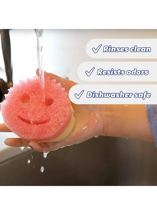 Scrub Daddy - Scrub Daddy Scrub Mommy Dual Sided Scrubber + Sponge Multi-Pack Set Of 4 Pink - Image 1