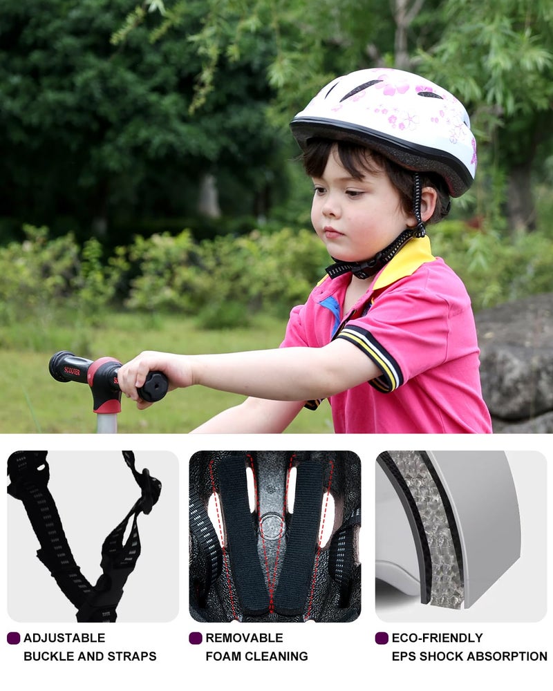 BeBeFun Girl Helmet for Bike,Kids Bike Pink Helmet for Girls Approximately Ages 3-10 Years Adjuastable and Multi-Sport, from Toddler to Kids CPSC Certicated - Image 5
