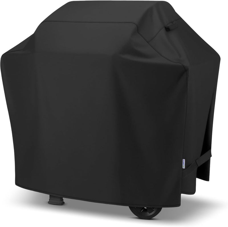 SunPatio Grill Cover 50 Inch, Outdoor Heavy Duty Waterproof Barbecue Gas Grill Cover, UV and Fade Resistant, All Weather Protection for Weber Char-Broil Kenmore Nexgrill Grills and More, Black - Image 1