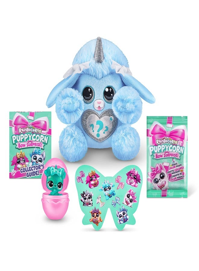 Rainbocorns Puppycorn Bow Surprise, Puppycorn Series 3, Bowie the Poodle - Collectible Plush - 5 Layers of Surprises, Peel and Reveal Heart, Stickers, Slime, Ages 3+ (Poodle) - Image 2