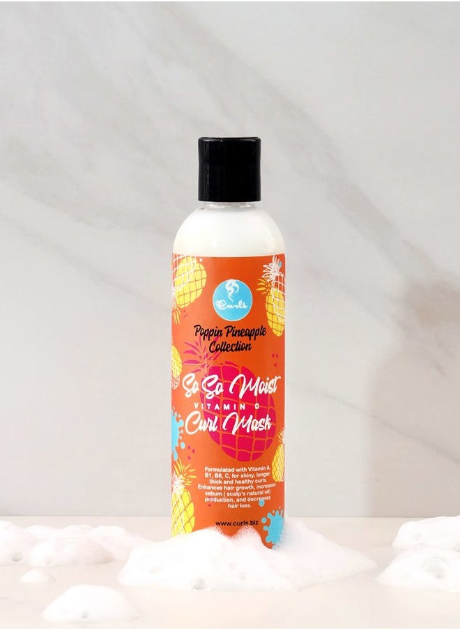 Curls CURLS Poppin Pineapple So So Moist Vitamin C Curl Mask - For All Curl Types - Thickens Hair, Prevents Breakage, and Reduces Hair Loss - Conditions and Moisturizes - 8 Ounces  - Image 3