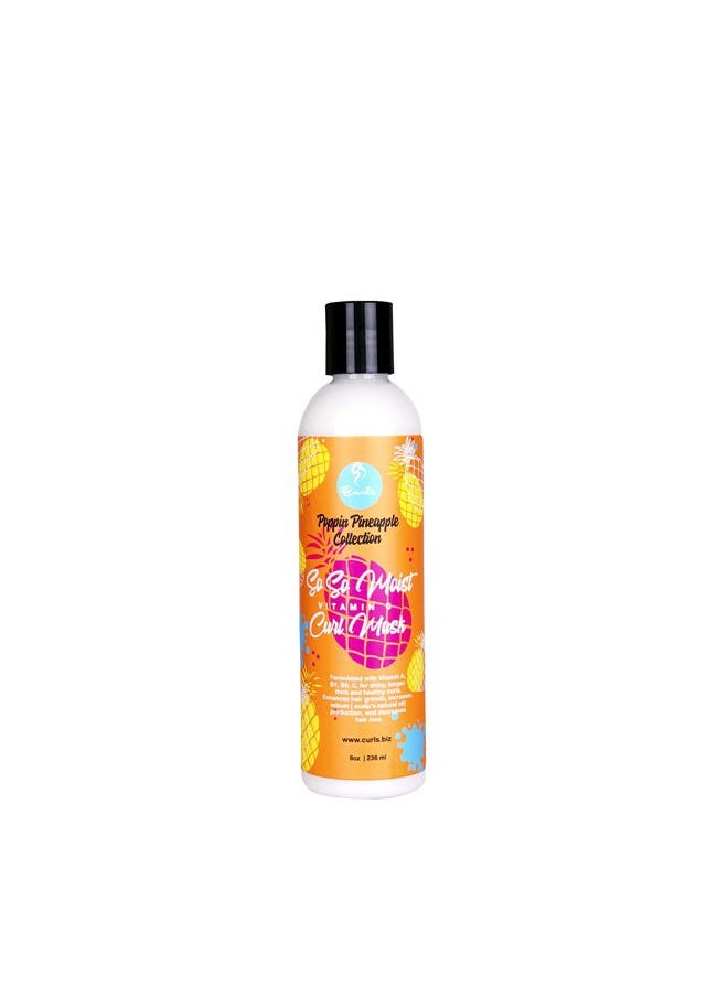 Curls CURLS Poppin Pineapple So So Moist Vitamin C Curl Mask - For All Curl Types - Thickens Hair, Prevents Breakage, and Reduces Hair Loss - Conditions and Moisturizes - 8 Ounces  - Image 1