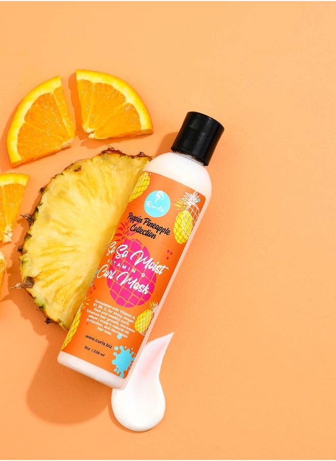 Curls CURLS Poppin Pineapple So So Moist Vitamin C Curl Mask - For All Curl Types - Thickens Hair, Prevents Breakage, and Reduces Hair Loss - Conditions and Moisturizes - 8 Ounces  - Image 2