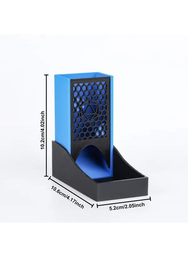 Durable 8 Color Compact Folding Dice Tower FF233H Blue For Tabletop RPG Gaming Plastic - Image 2