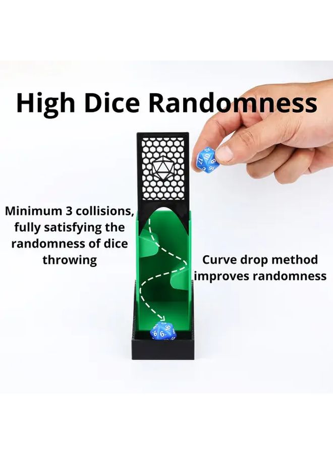 Durable 8 Color Compact Folding Dice Tower FF233H Blue For Tabletop RPG Gaming Plastic - Image 3