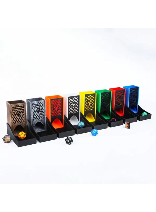 Durable 8 Color Compact Folding Dice Tower FF233H Blue For Tabletop RPG Gaming Plastic - Image 1
