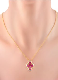Malabar Gold and Diamonds 22 Carat 916 Purity Yellow Gold Gemstone Pendant PGNDNA026PN6_Y For Women  - Image 3