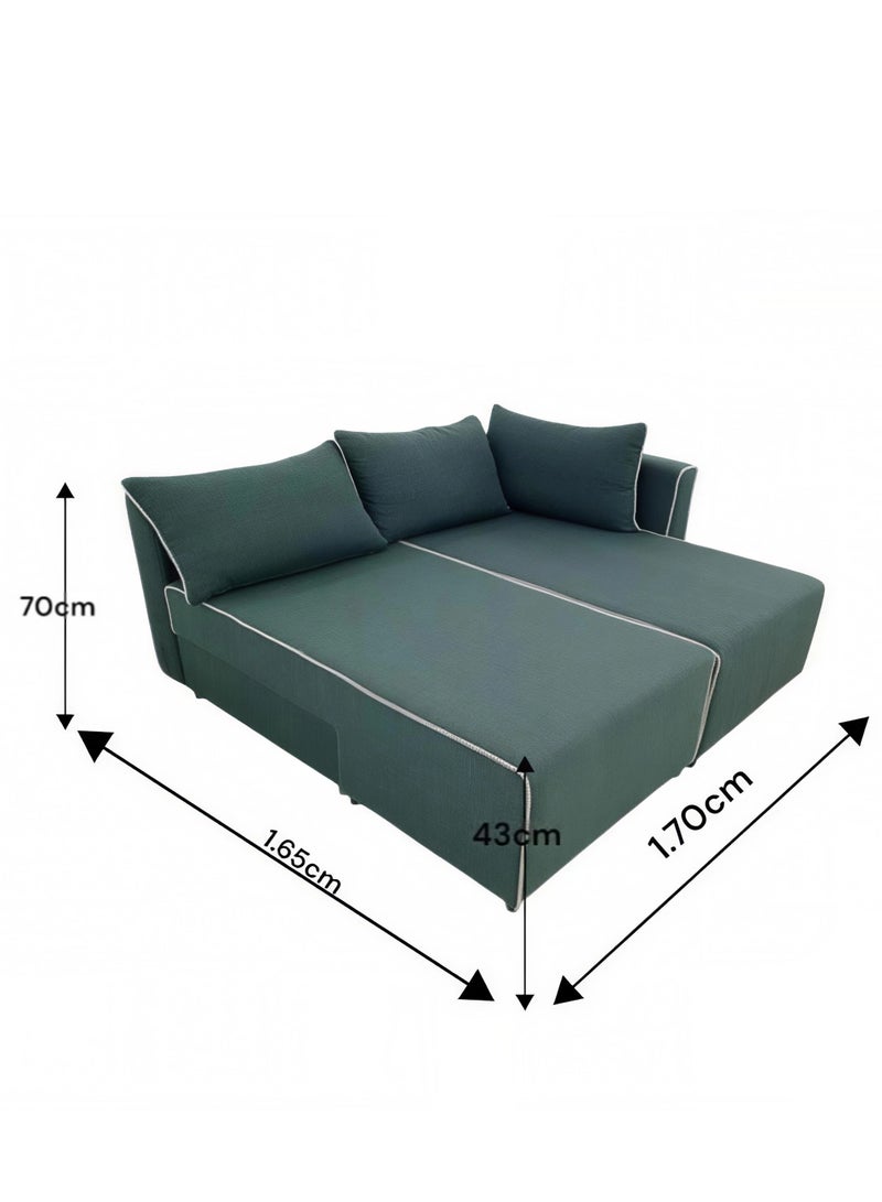 Concent L-Shape Turkish Smart Corner Sofa Expandable to Become a Bed - Modern Design with Storage Space - Image 5
