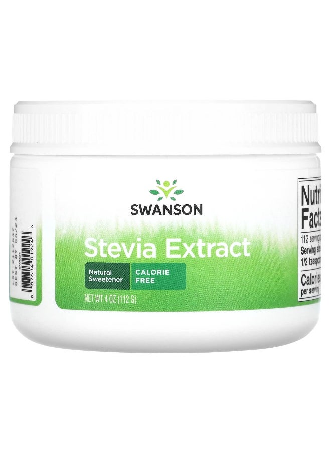 SWANSON - Swanson, Stevia Extract, 4 oz (112 g) - Image 1