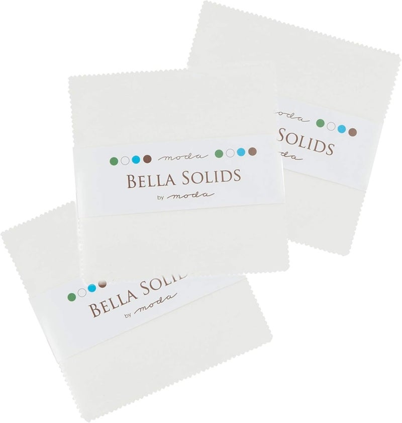 Bella Solids - 3 Charm Pack Bundle - 126 Squares (White)