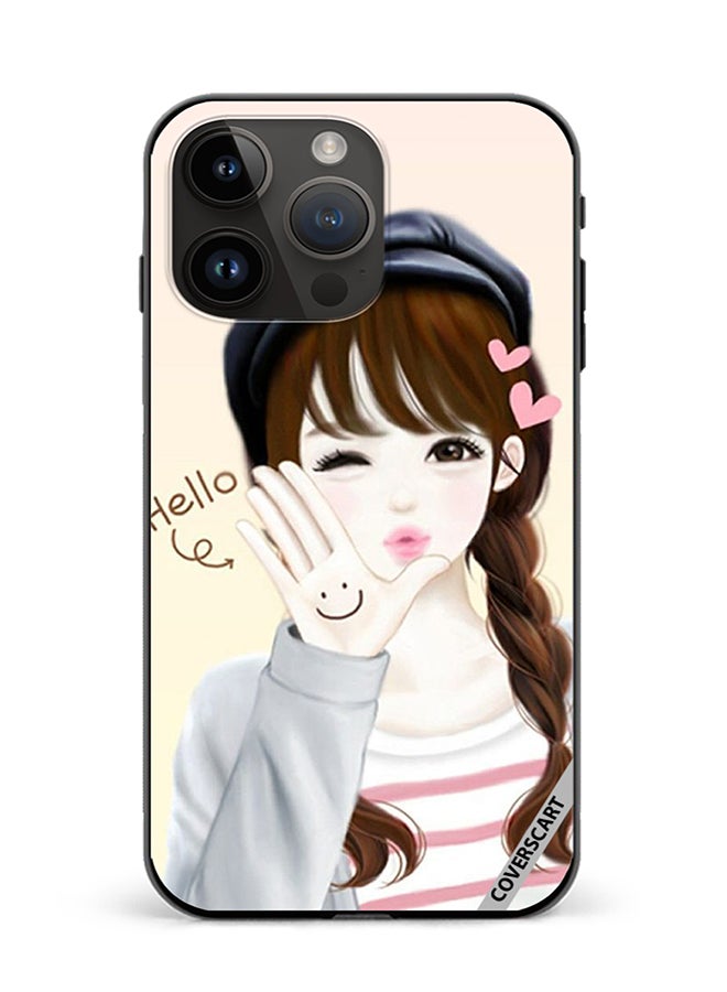 COVERSCART Protective Case Cover For Apple iPhone 12 Pro Hello Girl Design Multicolour