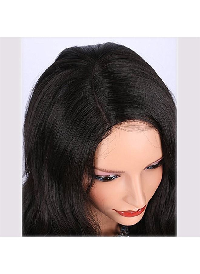24 inches black big wave wig