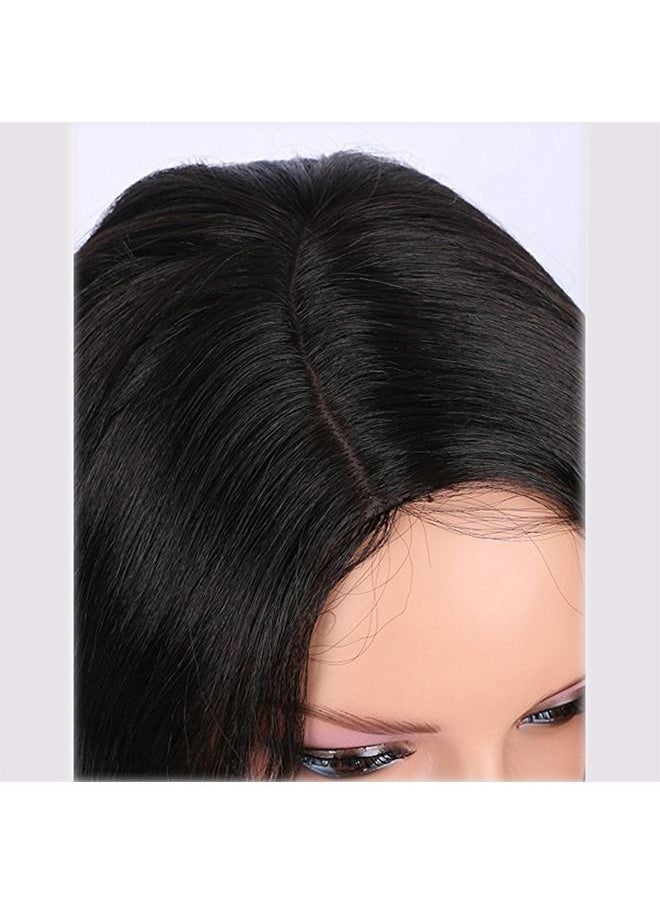 24 inches black big wave wig