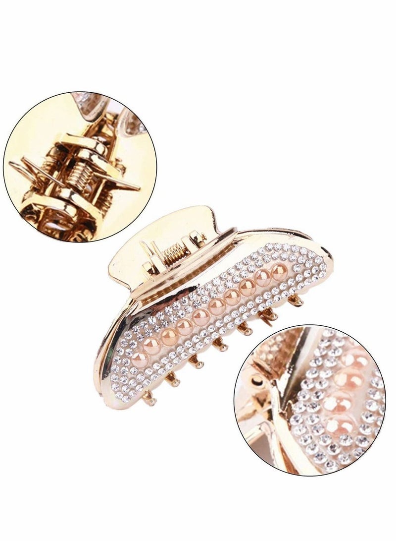 Excefore Rhinestones Claw Clip, 3 Pcs No-slip Grip Crystal Plastic Octopus Jaw Clips - Image 3