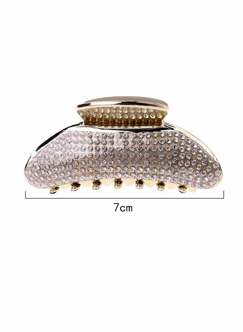 Excefore Rhinestones Claw Clip, 3 Pcs No-slip Grip Crystal Plastic Octopus Jaw Clips - Image 2