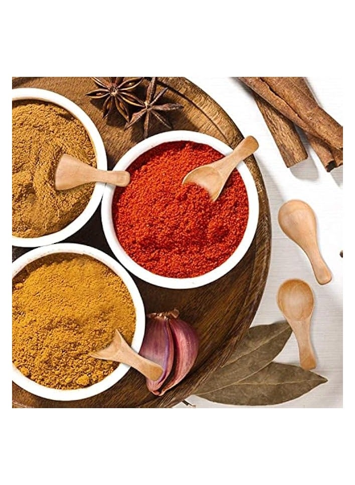 erorex Small Wooden Teaspoon, Wooden Teaspoon Small Teaspoons Serving Wooden Utensils for Salt Spoon Honey Coffee Tea Sugar Salt  - Image 2