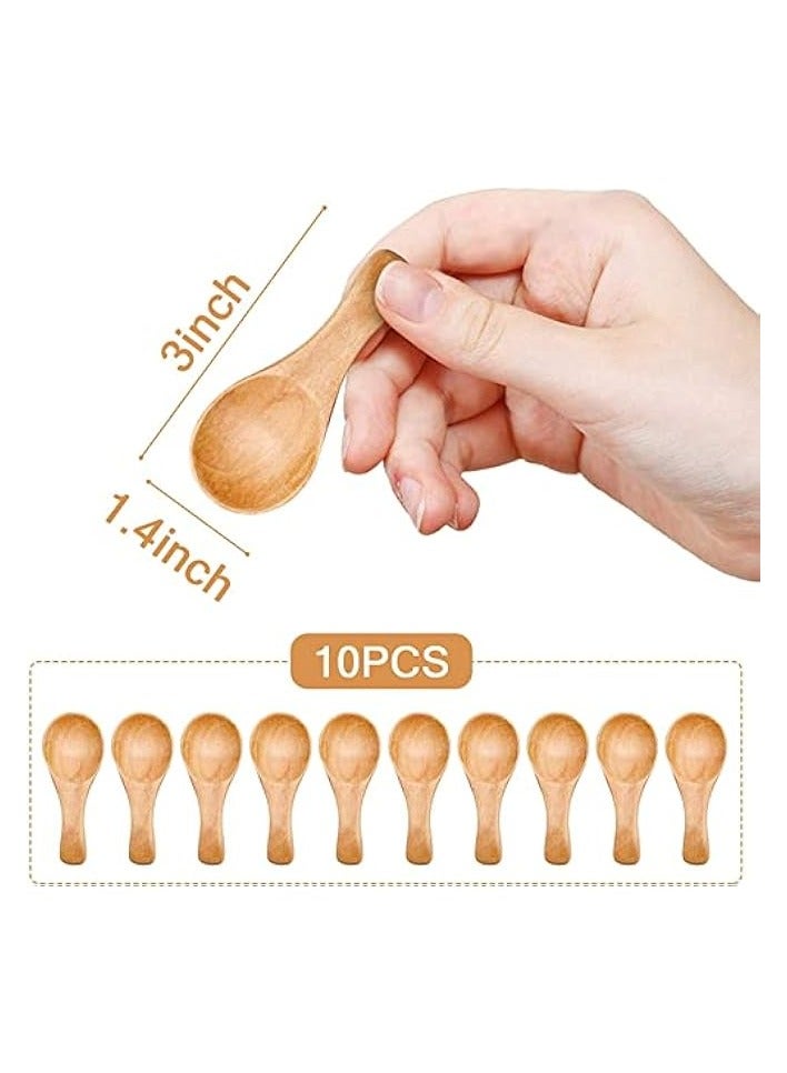 erorex Small Wooden Teaspoon, Wooden Teaspoon Small Teaspoons Serving Wooden Utensils for Salt Spoon Honey Coffee Tea Sugar Salt  - Image 4