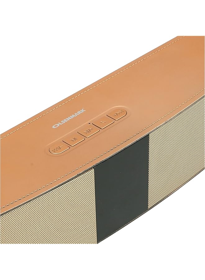 Olsenmark Portable Wireless Speaker Powerful Bass Bluetooth Speaker 5.0 With Light Bt Call Usb Tf Fm Aux Top Mounted Controls Ideal For Parties Movies Playing Games And More 2 Years  - Image 4