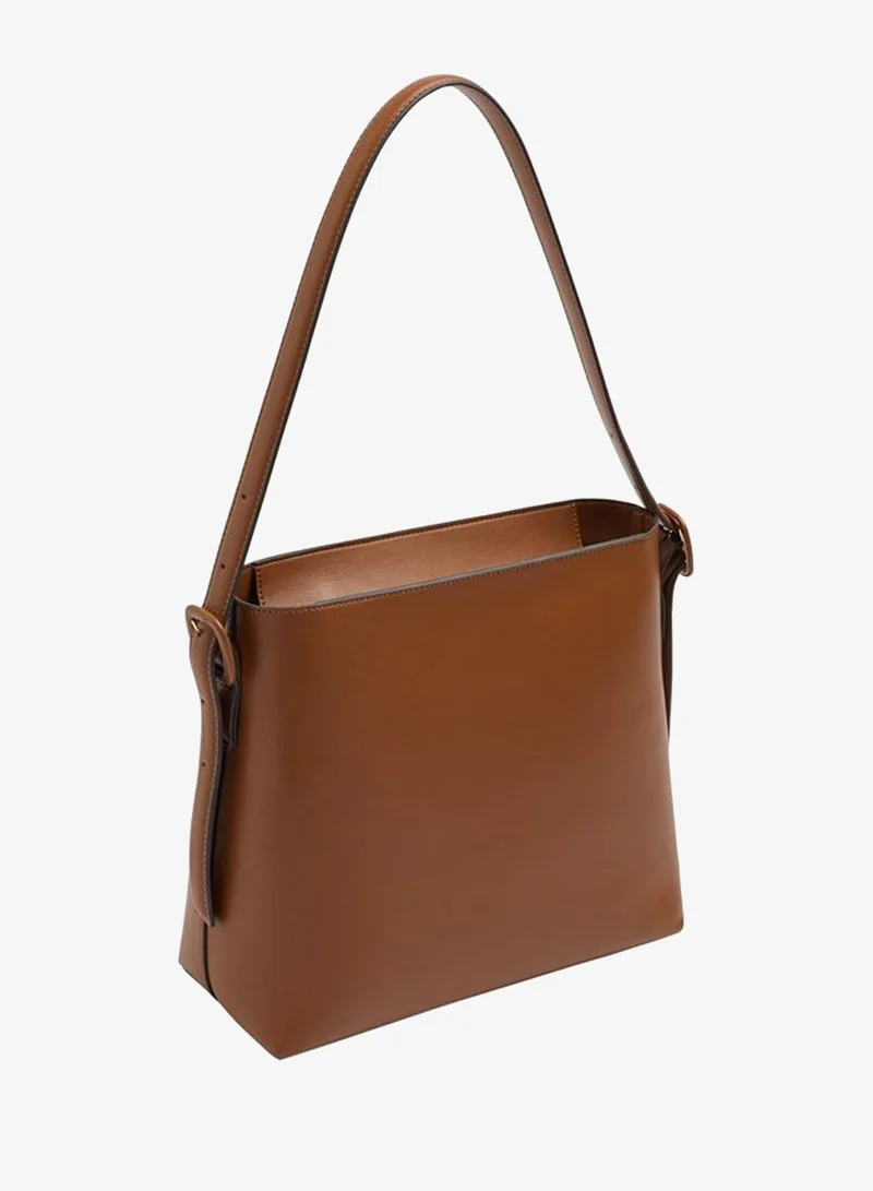 Parfois Brown Plain Shoulder Bag for Women | Best Price UAE