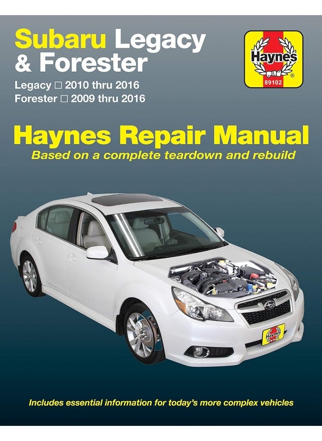 Subaru Legacy (10-16) & Forester (09-16) Haynes Repair Manual (Does not include information specific to six-cylinder and diesel engine models. ... specific exclusion noted) (Haynes Automotive)  - Image 1