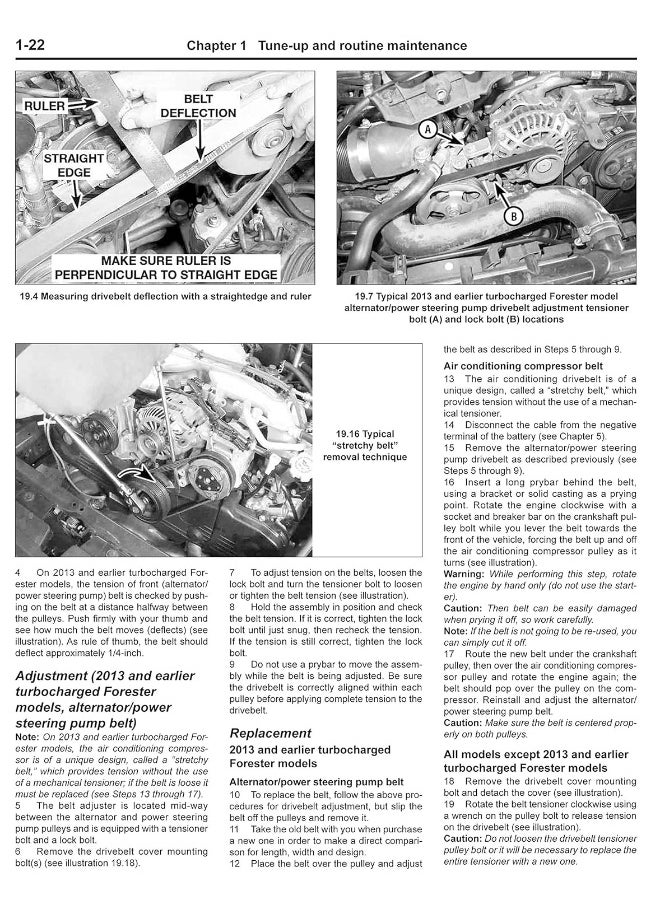 Subaru Legacy (10-16) & Forester (09-16) Haynes Repair Manual (Does not include information specific to six-cylinder and diesel engine models. ... specific exclusion noted) (Haynes Automotive)  - Image 4