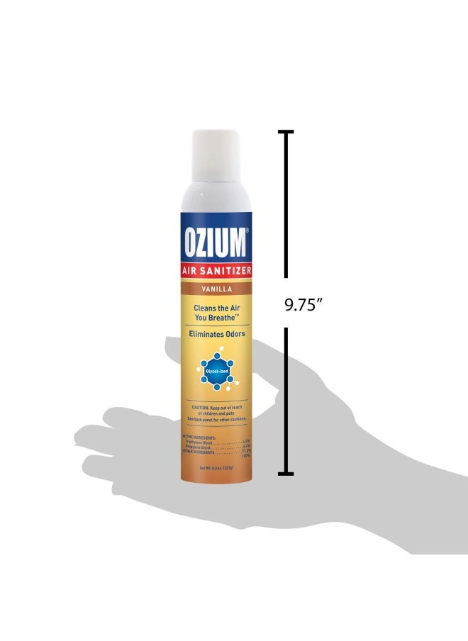 Ozium - Ozium A807035 3 8 Oz Air Sanitizer And Odor Eliminator For Homes Cars Offices And More Vanilla Scent 3 Pack - Image 1