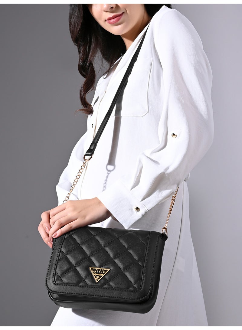 Lavie Signature Atlanta Woman's Sling Bag(BLACK) - Image 2