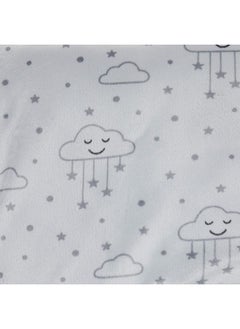 hudson baby Hudson Baby Unisex Baby Plush Mink and Sherpa Blanket, Gray Clouds, One Size  - Image 4
